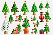 Decorated Tree 3D Icon Set, a Plants & Tree 3D Model by Eklip Studio (Thumbnail 2 of 2)