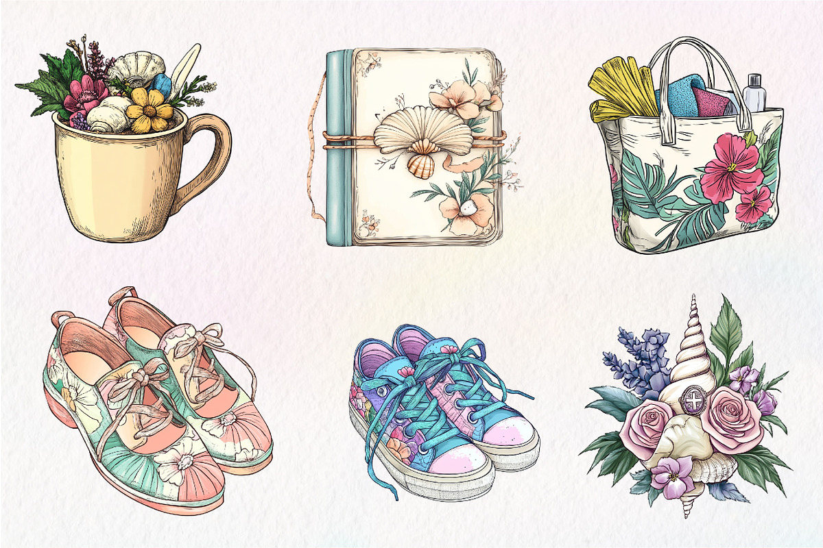 Flower Nurse Life Coquette Coastal, an Illustration by CreationArt (Photo 5 of 8)