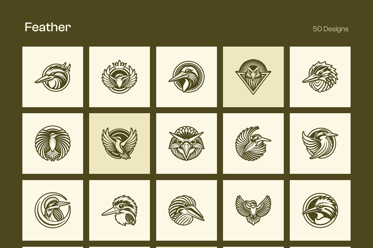 1500 Bird Logo Art Set, a Solid Icon by Creative Stall (Photo 13 of 38)