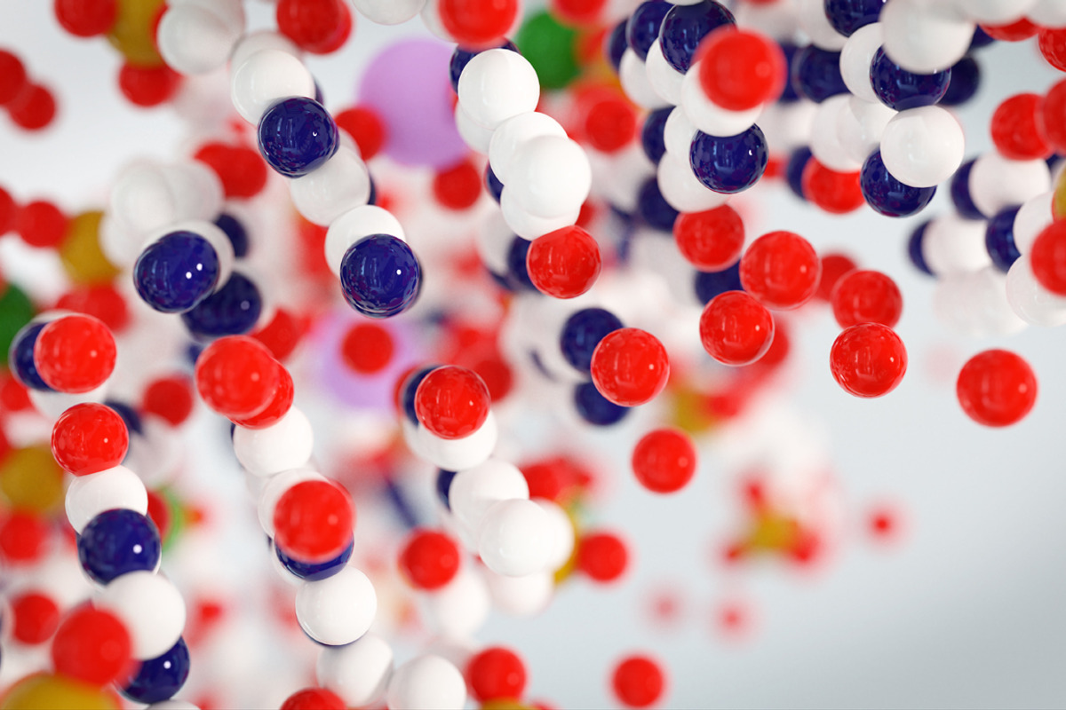 Abstract chemistry background containing molecule, chemistry, and atom, a School & Education Photo by Larser (Photo 1 of 2)