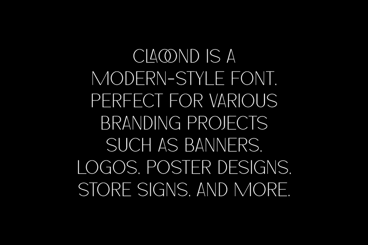 Claoond - Modern Elegant Font, a Sans Serif Font by Iqsiart Studio (Photo 5 of 8)