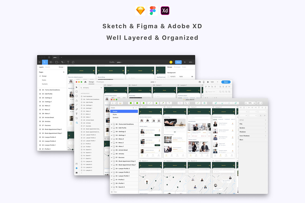 Yasa - Find Lawyer App UI Kit, an App Template by Betush (Photo 5 of 6)