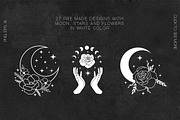 Floral moon & Zodiac Constellations, an Illustration by Art Dari Autumn (Thumbnail 5 of 15)