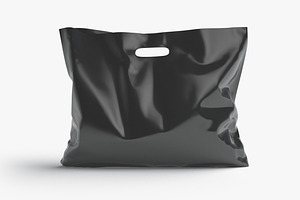 Black Wide Plastic Bag 3D Model