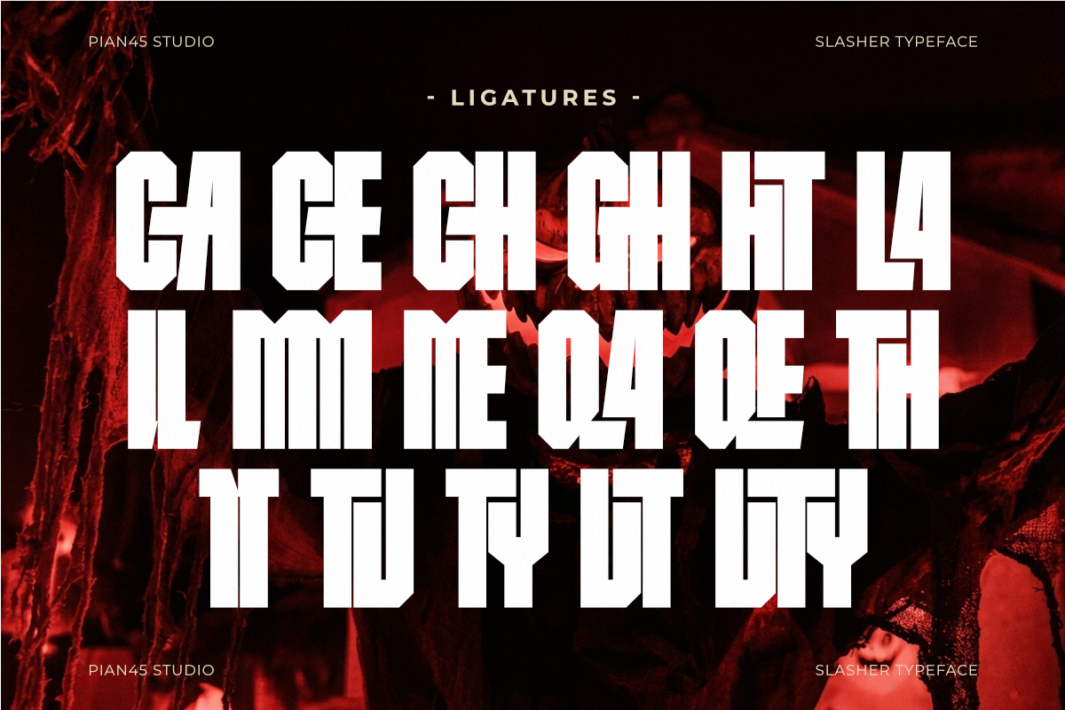 Slasher - Heavy Sans Display Font, a Sans Serif Font by Pian45 Studio (Photo 7 of 8)
