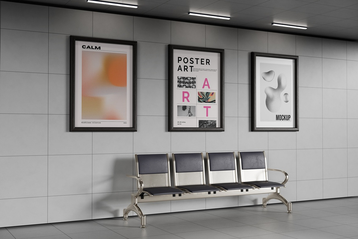 Frame Poster Mockup, an Advertising Mockup by PixelPiknik (Photo 2 of 3)
