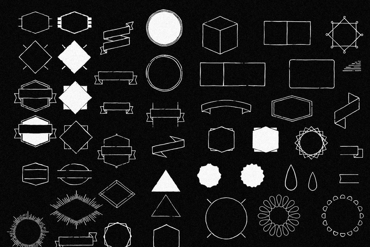 Hand drawn geometric labels, an Object Graphic by danielcomerci (Photo 2 of 2)