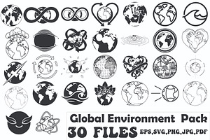 Global Environment Set, an Illustration by Designer_Momina