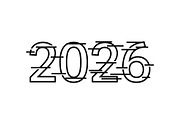 2026 New Year Icons Pack, an Illustration by BIPLOB EXPERT (Thumbnail 10 of 13)