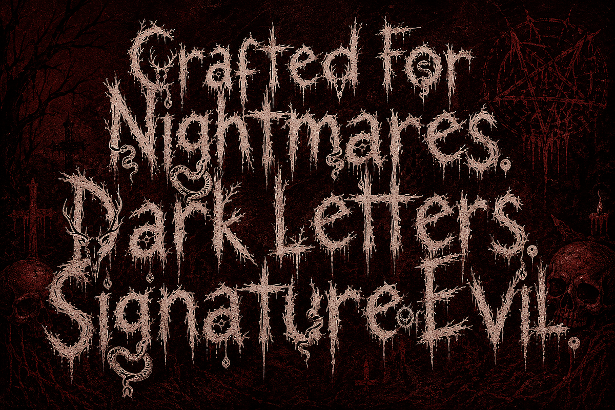 CultsithRitual - Cursed Damned, a Handwritten Font by HypeWorksCo (Photo 6 of 9)