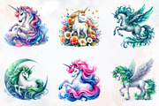 Fantasy unicorn clipart, an Illustration by RobertsArt (Thumbnail 4 of 4)