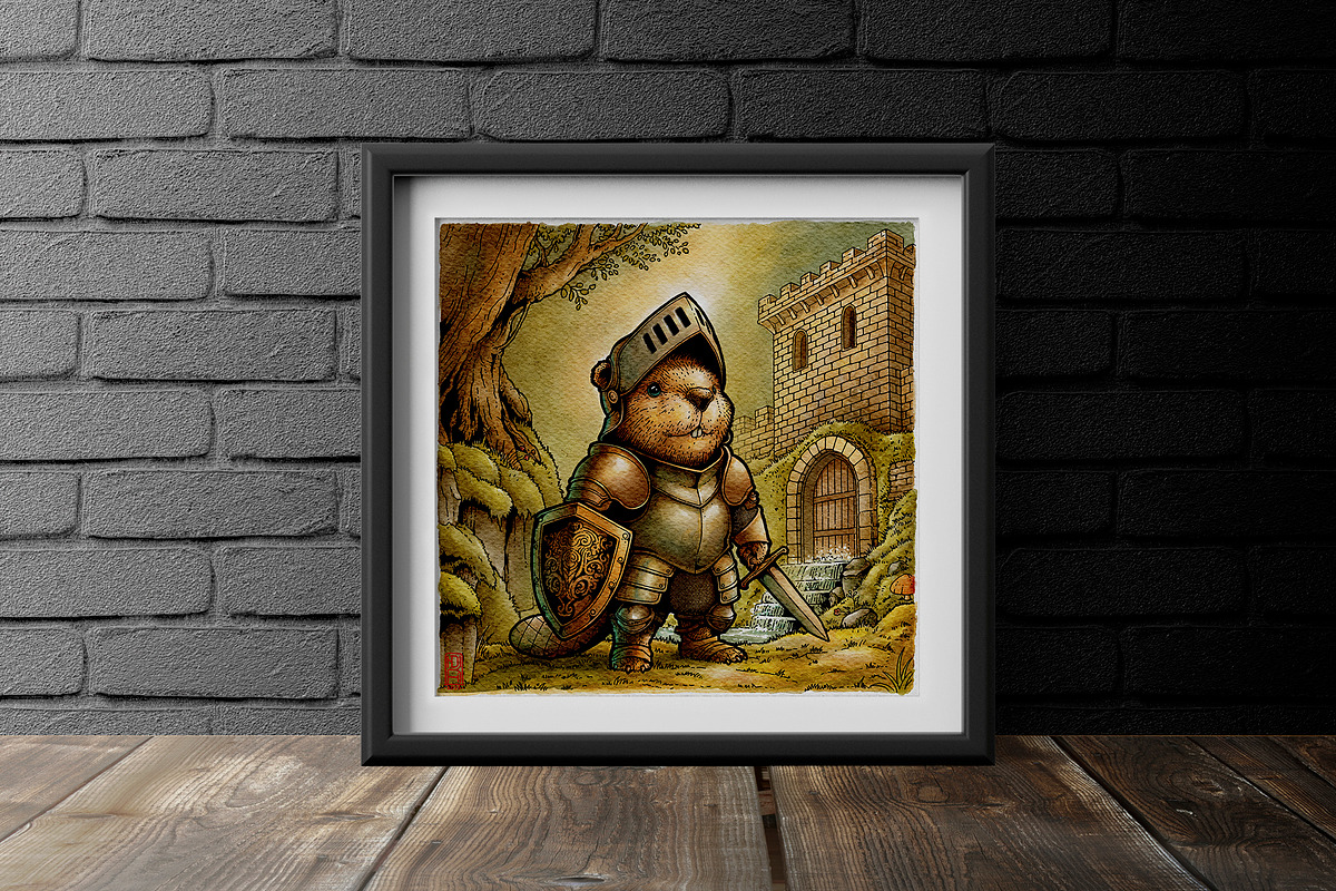 Watercolor Fantasy Creature, Beaver, an Animal Illustration by NStudio (Photo 7 of 8)