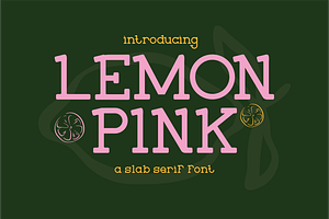Lemonpink - Slab Serif Font, a Serif Font by Berdansabersama