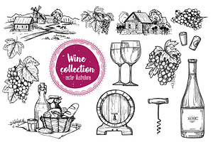Wine vintage illustration