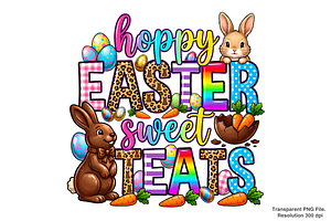 Hoppy Easter Sweet Treats png, an Object Graphic by Clipart Bloom