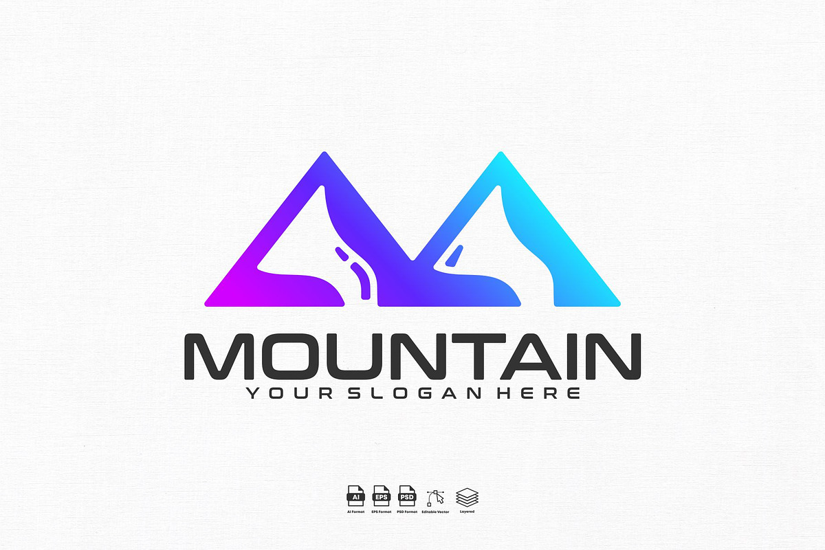 Mountain Gradient Logo Design, a Branding & Logo Template by kromastd22
