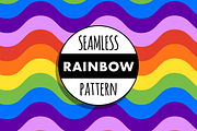 Seamless Rainbow Wave Pattern, a Pattern Graphic by Queen of Infographics (Thumbnail 1 of 2)