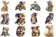 Quirky Mardi Gras Animals Sublimatio, an Illustration by Designworld (Thumbnail 6 of 8)