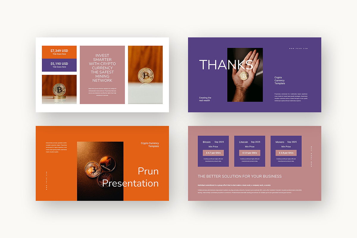 Prun : Crypto Business Google Slides, a Presentation Template by Punkl Camp (Photo 9 of 16)