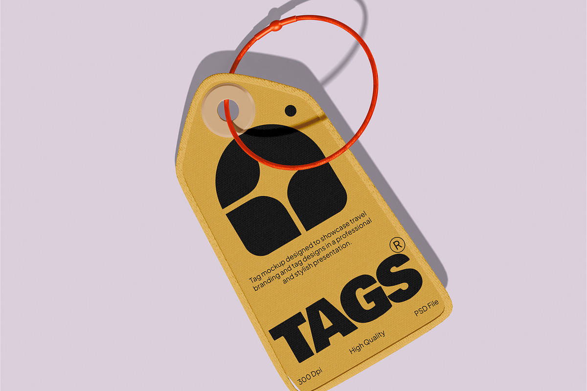 Luggage Tag Mockup, a Merchandise Mockup by Unerispace (Photo 4 of 5)