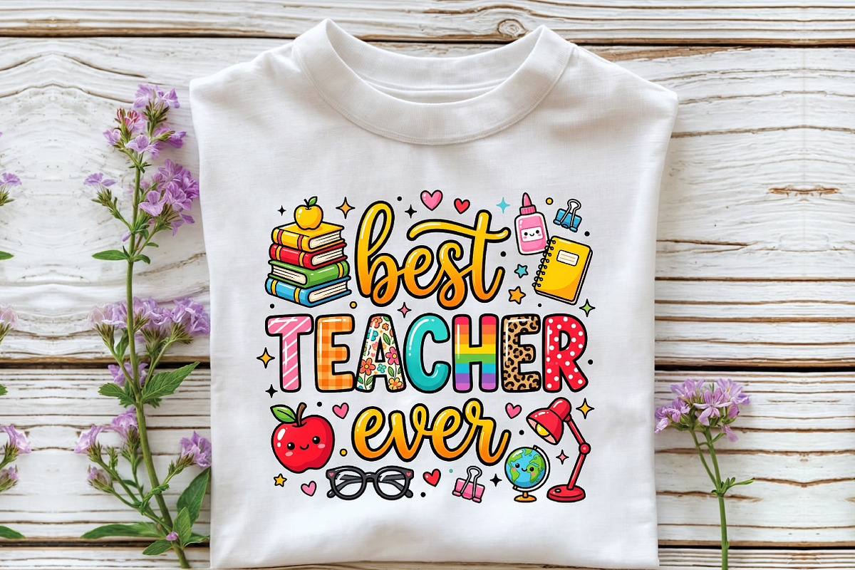 Best Teacher Ever PNG, an Object Graphic by CraftArtStudio (Photo 2 of 4)