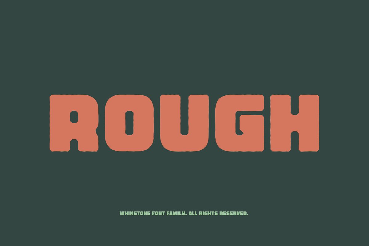 Whinstone - Bold & Cyrillic Typeface, a Sans Serif Font by alpercakici (Photo 7 of 12)