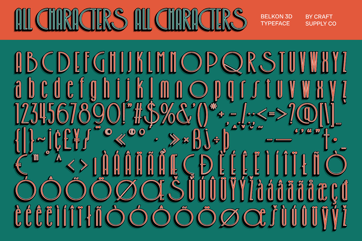 Belkon 3D, a Font by Craft Supply Co. (Photo 8 of 8)