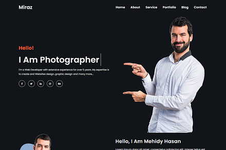 Portfolio Website HTML Web Template, a Bootstrap Template by Themeplaza