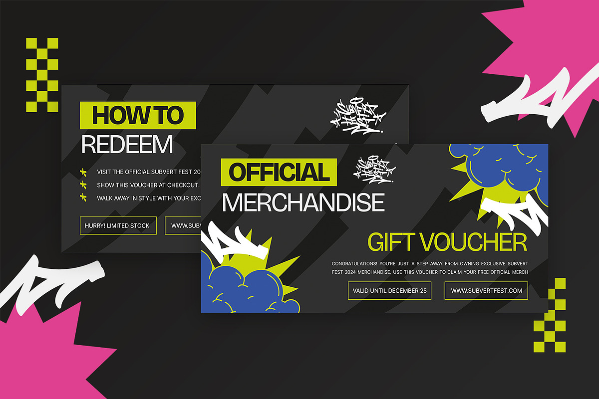 Subvert Fest - Gift Voucher, a Print Template by StreaksideStd (Photo 3 of 3)