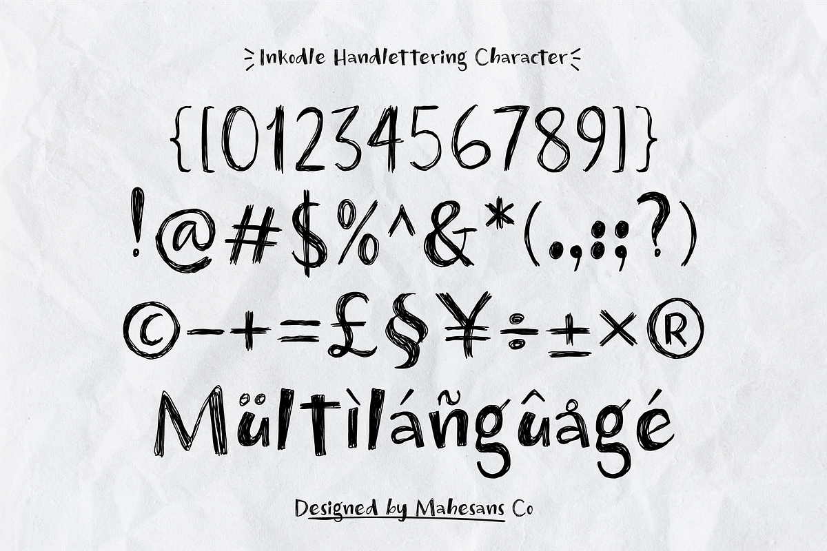 Inkodle – Messy Handwritten Font, a Handwritten Font by Mahesans Co (Photo 7 of 10)