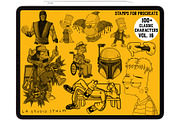 Bundle 2 Classic Character-Stamp Set, a Brush Add-On by LA Studio Sthlm (Thumbnail 9 of 17)