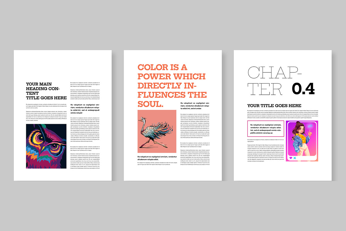 Artistic Vibe Minimal E-Book Layout, an UI Kit Template by ContestDesign (Photo 5 of 7)