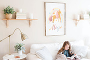 Unicorn clipart. Patterns., an Animal Illustration by Lesya Skripak (Thumbnail 4 of 8)