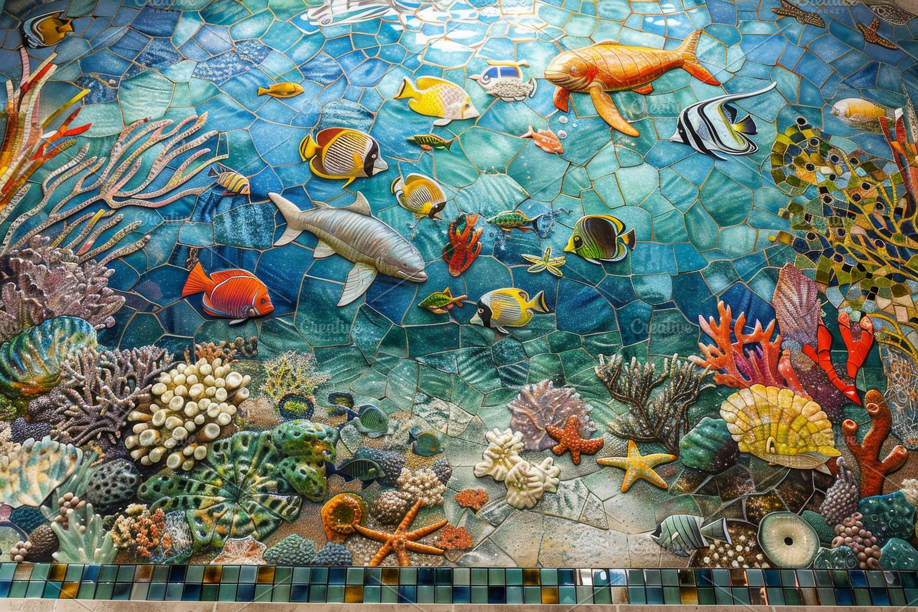 Colorful fish swim among vibrant cor, a Photo by Iftikhar Alam