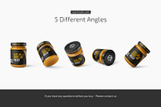 Glass Jar with Orange Jam Mockup Set, a Cups & Container Mockup by Country4k (Thumbnail 4 of 4)