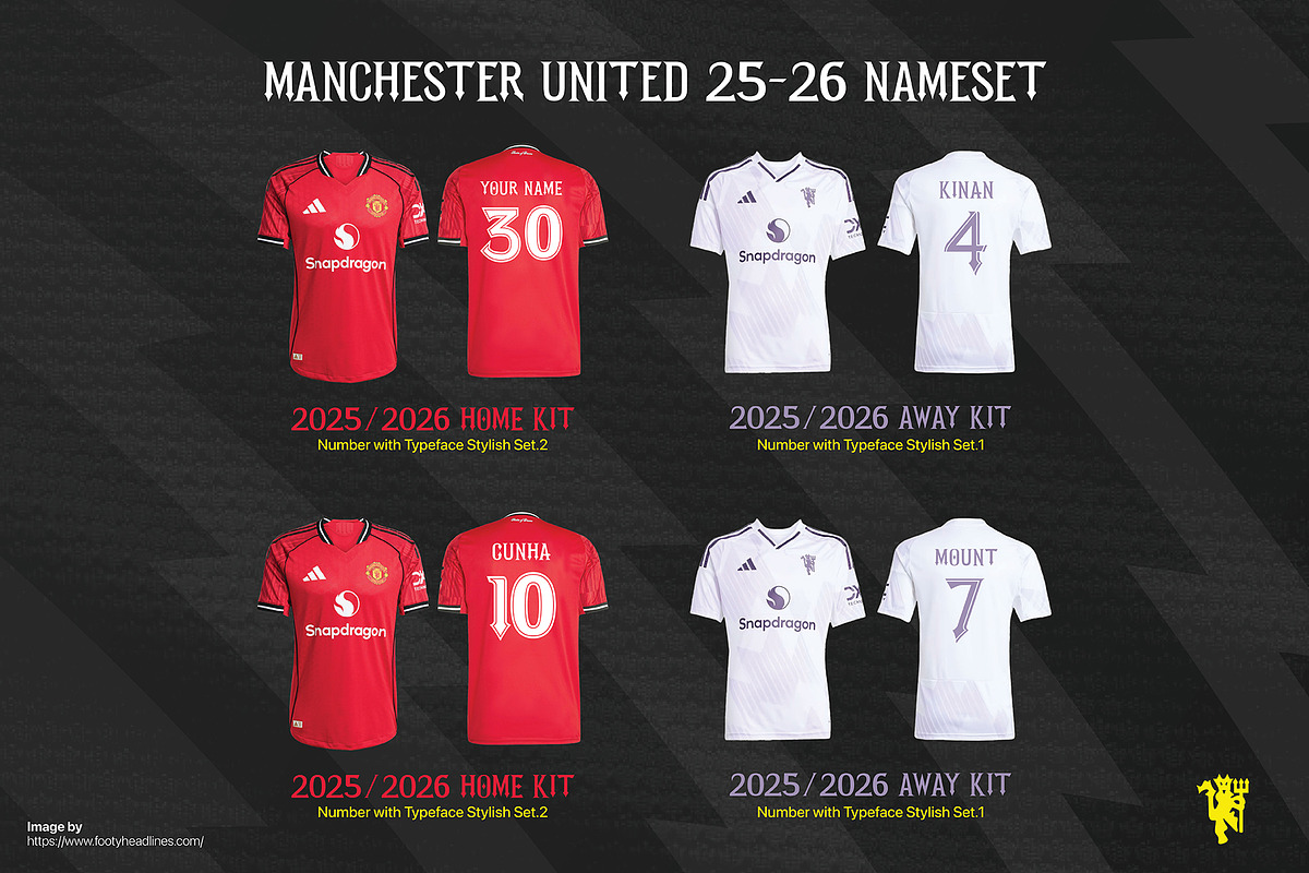 Ala Manchester United 2025 2026 Kit, a Serif Font by Iwanistic (Photo 13 of 15)