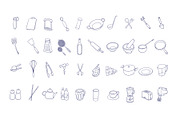 Kitchen Set Handdrawn Illustration, an Object Graphic by SLAB! Design (Thumbnail 2 of 2)