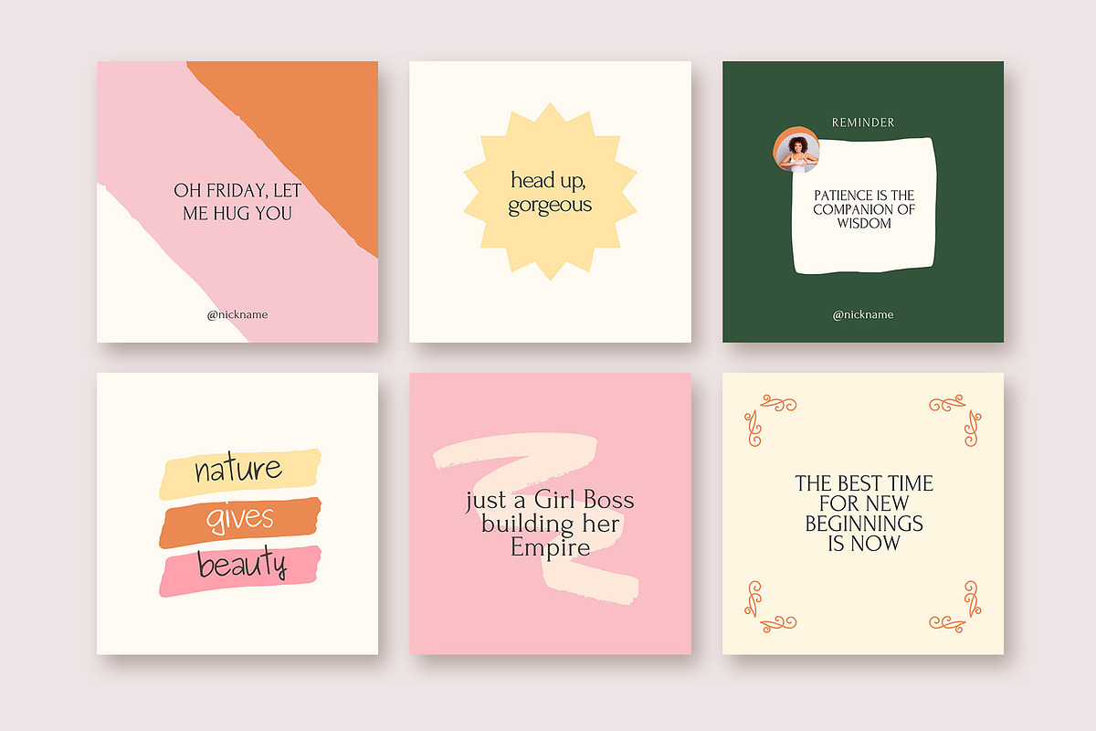 Lady Boss Inspiration Quotes, a Social Media Template by Kseniia_Design (Photo 2 of 10)