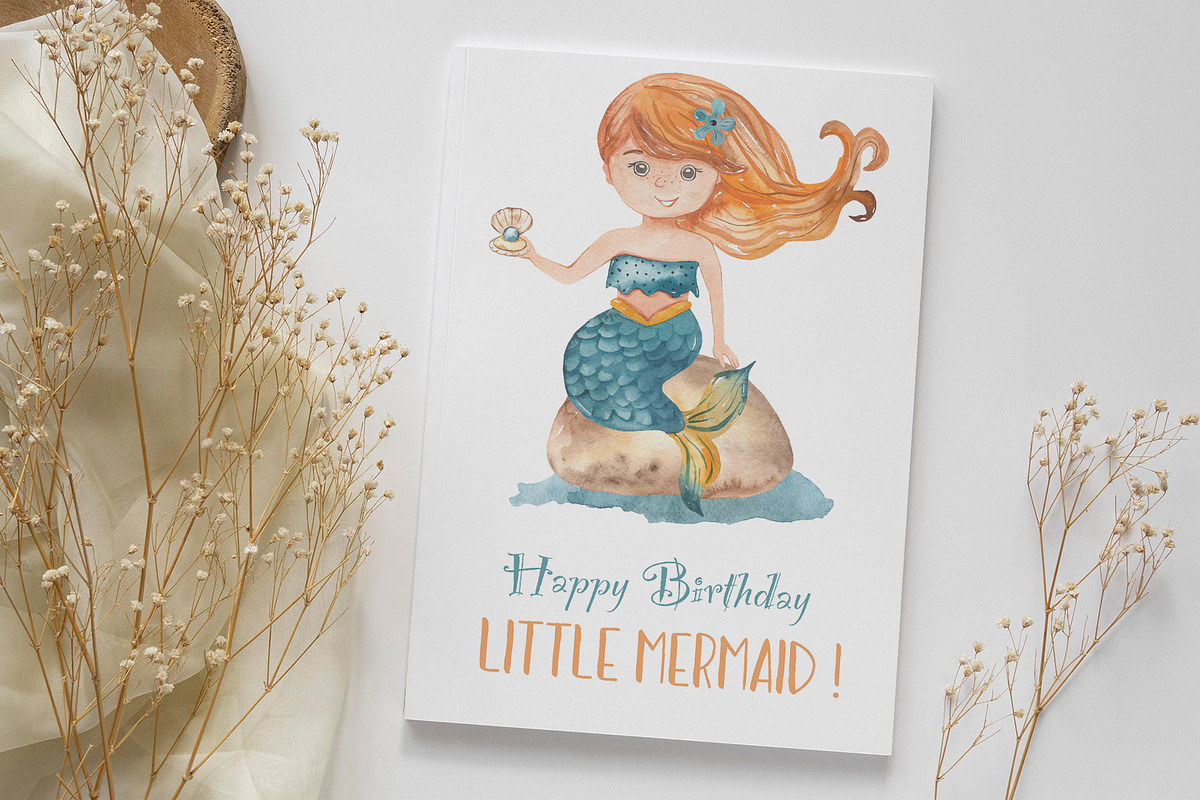 Mermaids watercolor collection, an Animal Illustration by Marina Ermakova (Photo 7 of 16)