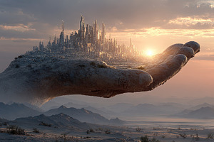Futuristic City in Hand, an Architecture Photo by Ales Munt