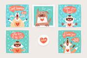 Card Kit with Cute Animals, a Card Template by Baksiabat (Thumbnail 4 of 5)