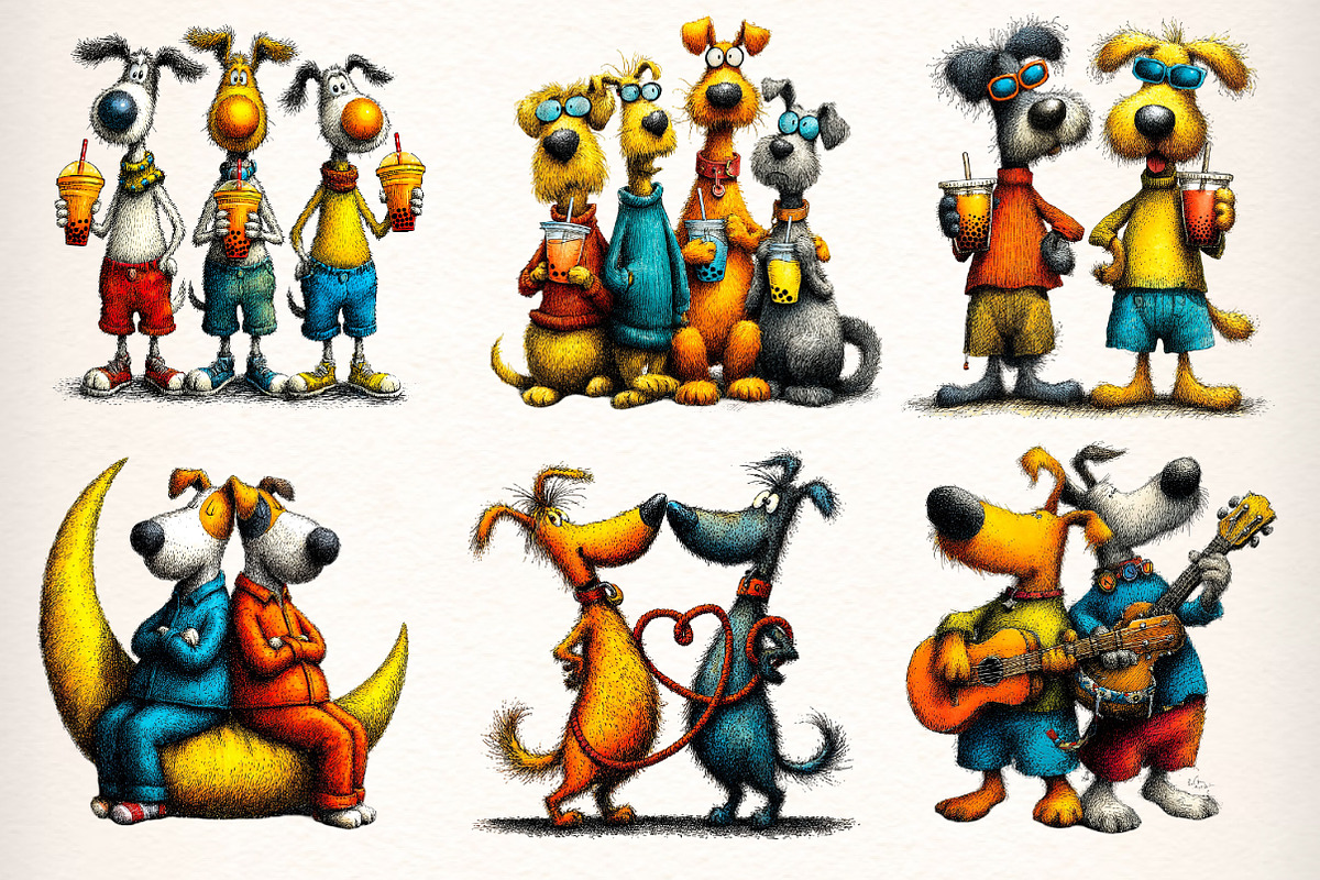 Best Dog Friend, Quirky Dog Clipart, an Illustration by Dream Creation (Photo 3 of 8)