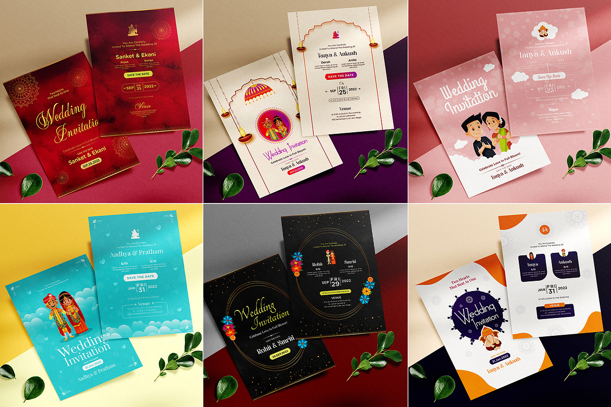 Wedding Invitation Cards Design, an Invitation Template by Creative Hatti (Photo 4 of 6)