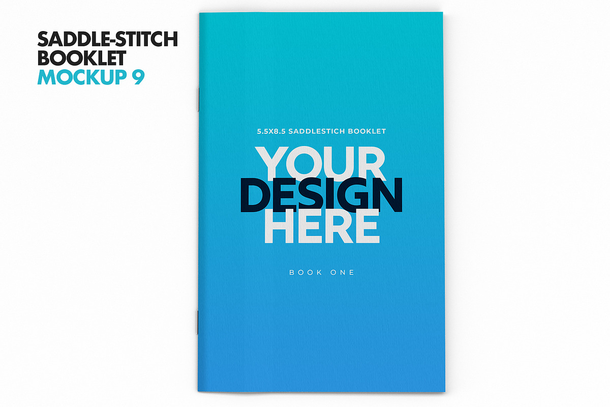 Saddle-Stitch Booklet Mockup Set, a Print Template by IFBdesign (Photo 12 of 15)