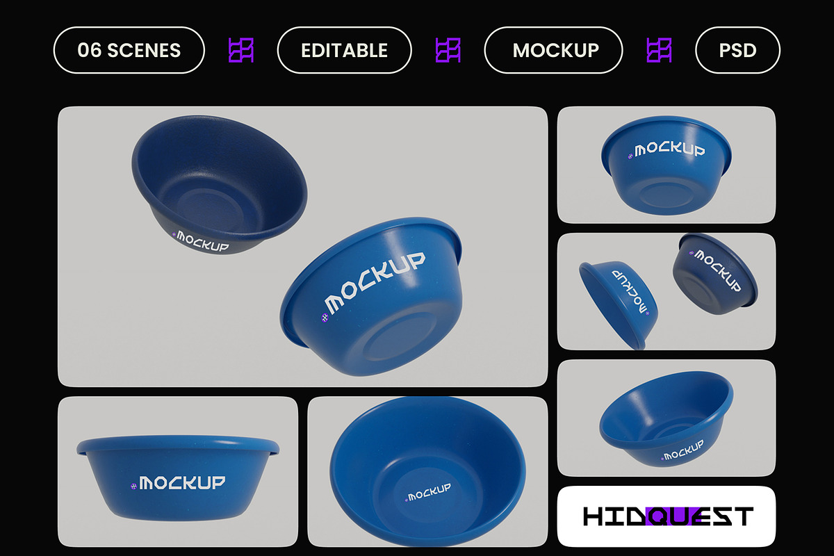 Plastic Bucket Mockup, a Household Mockup by hiddemaru (Photo 2 of 4)