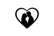 Couple Love Heart Silhouette Bundle, an Illustration by Amazin_art (Thumbnail 4 of 51)