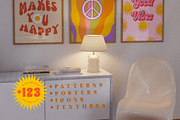 Retro Vibes Art 70s 90s, an Object Graphic by NassyArt (Thumbnail 10 of 12)