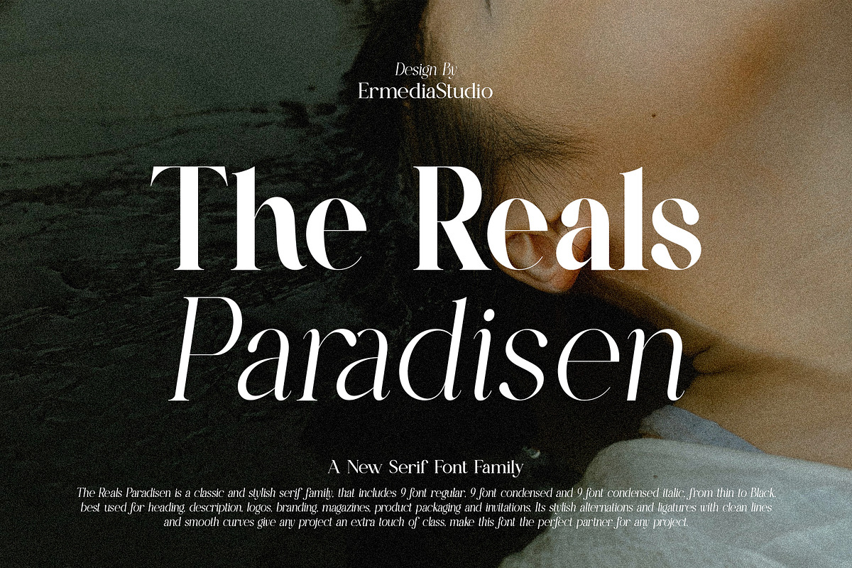 The Reals Paradisen - Serif Family, a Serif Font by Ermedia Studio (Photo 1 of 16)