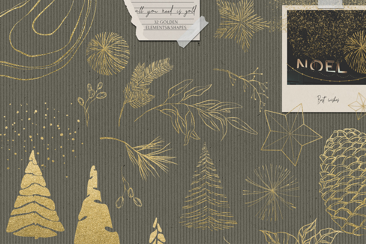 Modern Christmas Abstract Collection, a Texture Illustration by Cat In Colour (Photo 7 of 10)