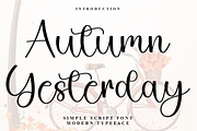 Autumn Yesterday, a Handwritten Font by FreshTypeINK (Thumbnail 1 of 8)